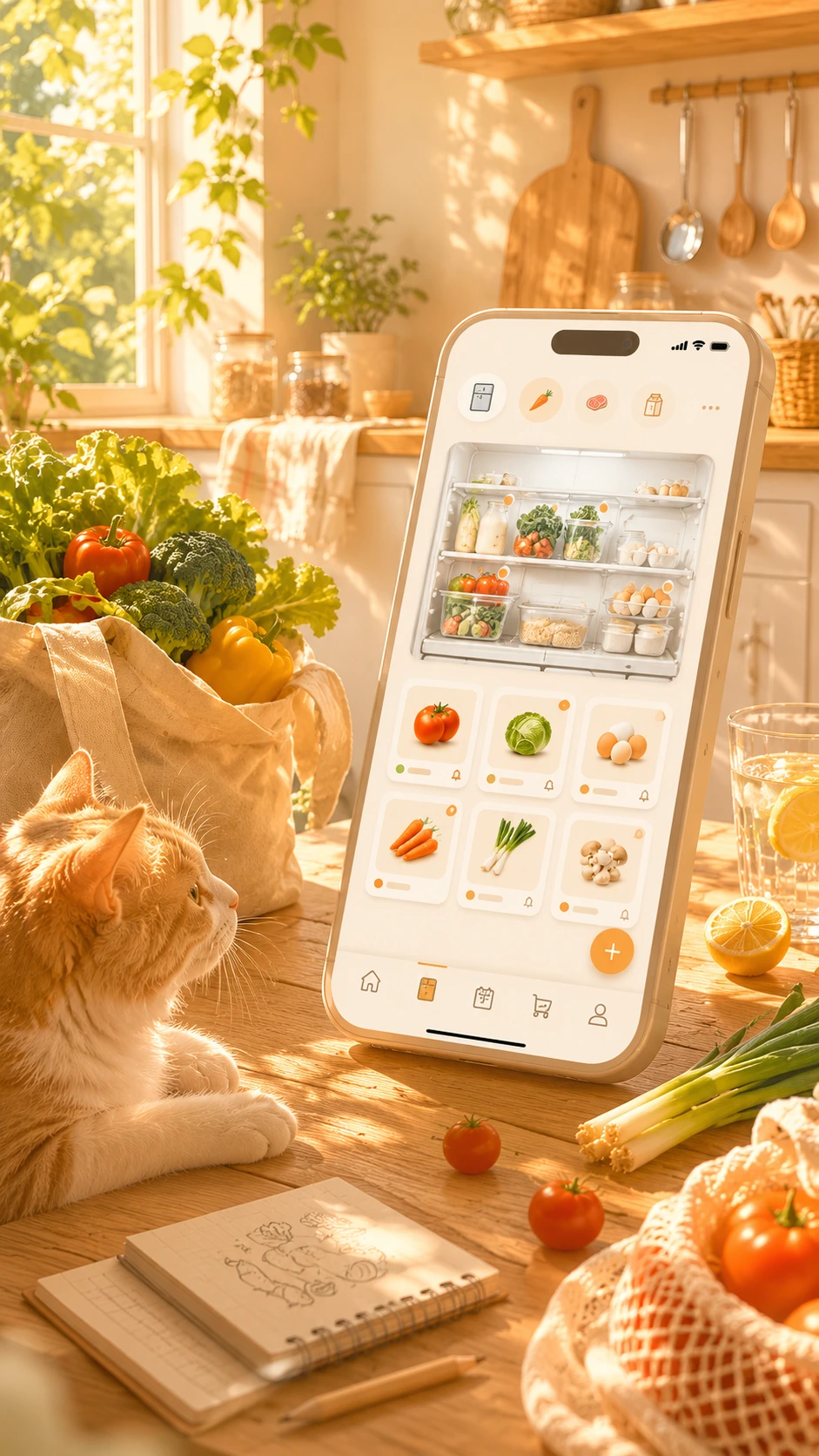 Fridge and shopping support visual